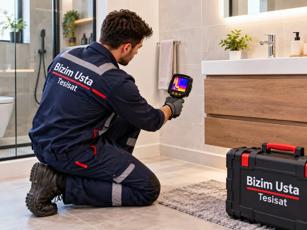 Bizim Usta Tesisat su kaçağı tespiti — termal kamera ile inceleme